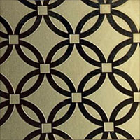 PVD Champagne Gold Color Etched Finish stainlesss steel 