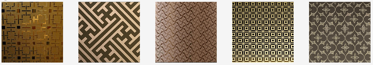 pvd color coated etched stainless steel